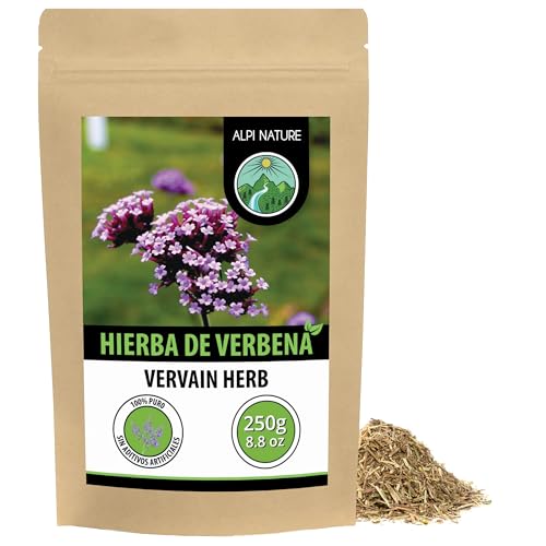 Alpi Nature Verbena Infusión 250g, Verbena Seca y Cortada, Té de Hojas Sueltas Alpi Nature Verbena Infusión 250g, Verbena Seca y Cortada, Té de Hojas Sueltas