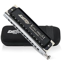East top Harmonica chromatique professionnel 12 trous 48 tons en Do, harmonica chromatique 12 trous avec étui noir Top… - Les Beatles, Paul McCartney, John Lennon, RIngo Starr, George Harrison