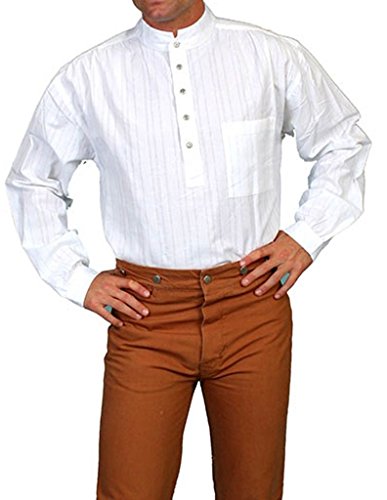 Scully Rangewear Men's Rangewear Lightweight Railroader Long Sleeve Western White Large