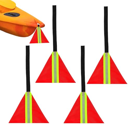 Drapeau d'avertissement de remorque rouge réfléchissant équipement de kayak extérieur