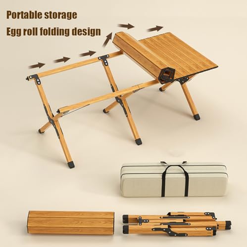 Table de camping pliante 90 cm avec chaises et plateau aluminium compact - 4