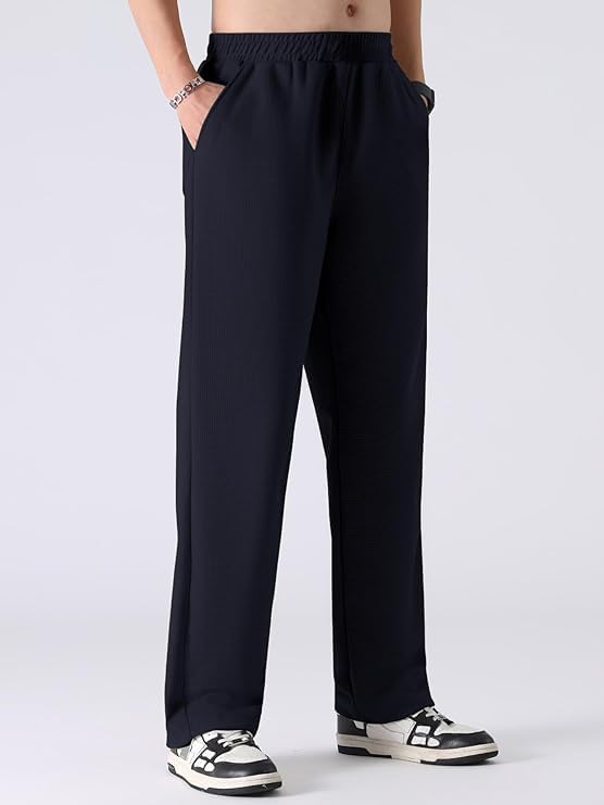 Image of Mehrang Men's Polycotton Baggy Trackpants | Oversized Fit Streetwear & Gym Wear | Comfortable Casual Joggers for Men, Korean Style Travel & Lounge Wear with Pockets