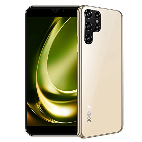 Xgody X60 4G Unlocked Phones, 6’’ QHD Waterdrop Screen Dual Sim Unlocked Cell Phones, Quad-core 2GB+16GB Smartphones, 3000mAh Battery, Face Unlock, AI Camera 5MP+5MP Cheap Android Phone (Gold)