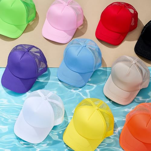Image of 40 Pack Sublimation Blank Trucker Hat Bulk Wholesale Mesh Baseball Cap for Women Men DIY Hat Bar Party