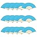 Woohome 15 Pz Ventilatore di Bambù Carta per DIY, Danza, Raffreddamento, Festa, Decorazione di Nozze (Blu Navy)