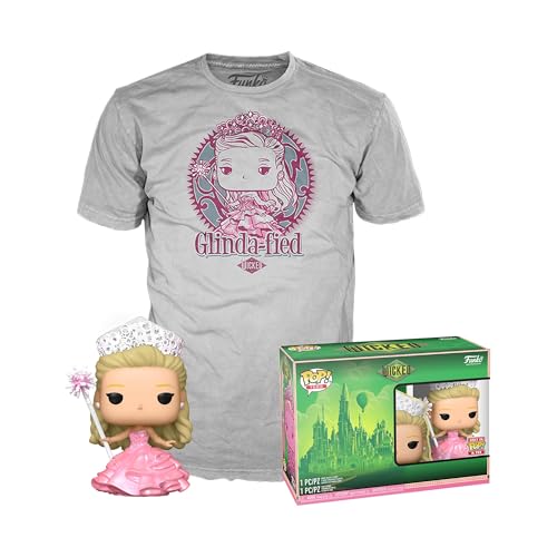 Funko Pop&Tee: Wicked - Glinda - L - T-Shirt - Clothes with Collectable Vinyl Figure - Gift Idea - Toys and Short Sleeve Top for Adults Unisex Men and Women - Official Merchandise - Movies Fans2