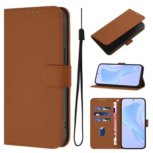 WOWUDI Funda de teléfono para Motorola Moto G Play 4G 2024,Funda Tipo Billetera con Tarjetero y función de Soporte,a Prueba de Golpes,Tipo Libro Flip Case   Marrón