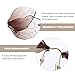 JEWEDECO Wing Shape Rimless Sunglasses Women Dragonfly Wing Glasses Irregular Fashion Eyewear Unisex Sun Shades for Outdoor UV Protection