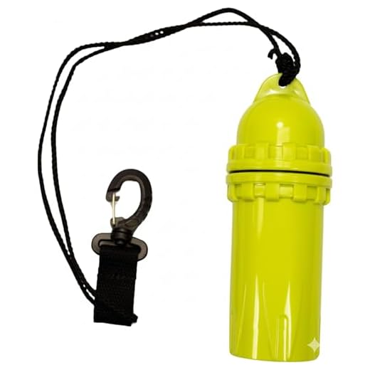 Scuba Choice Scuba Diving Snorkeling Waterproof Cylindrical Dry Box with Clip, Yellow