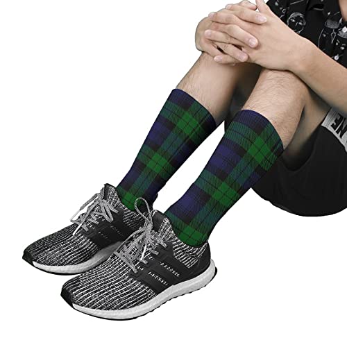Black Watch Plaid Men's Winter Socks Warm Calf Stocking for Cold Weather Outdoor Recreation3