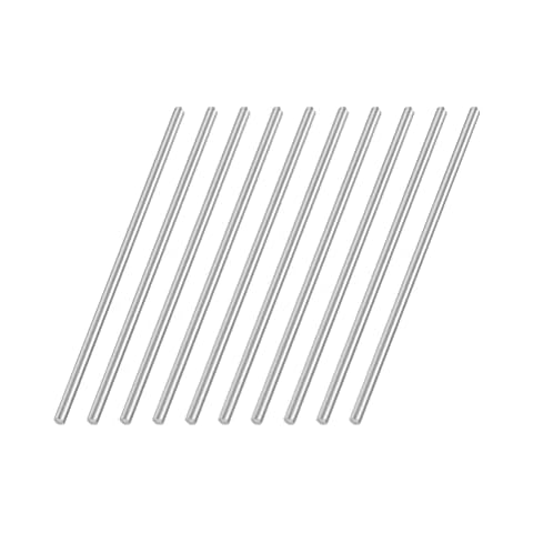 VictorsHome 2mm x 100mm 304 Stainless Steel Round Rod, Metal Solid Shaft Lathe Bar Stock for Model Car DIY Crafts 10pcs Cover