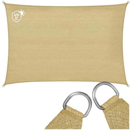 tectake® Voile d'ombrage 2x3m Résistante & Respirante Protection UV 87% Bache Anti UV Toile...