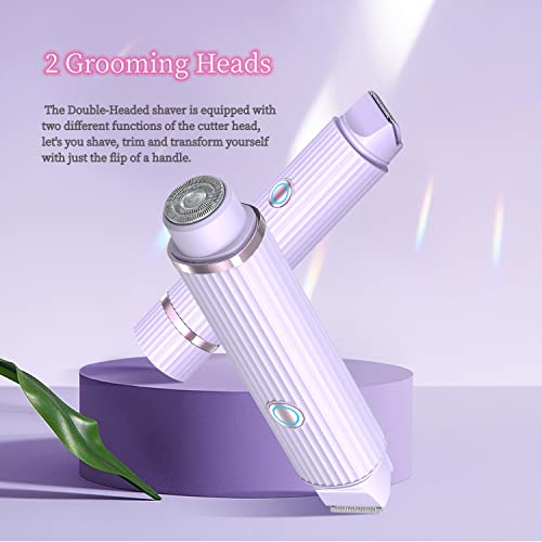 MIITO-Bikini-Trimmer-Electric-Hair-Removal-for-Women-2-in-1-Rechargeable-Lady-Shaver-Pubic-Hair-Groomer-Body-Razor-Painless-IPX7-Waterproof