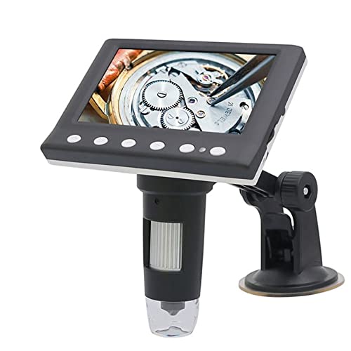 Microscope 4.3" LCD USB Digital Microscope 1000X Industrial Electronic Microscope 8 LED Light for PCB Inspection