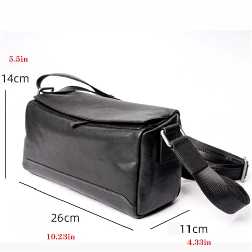 Leather Crossbody Messenger Bag, Rectangle, Business Sport Travel Multifunctional Shoulder Bag, Waterproof, for Men2