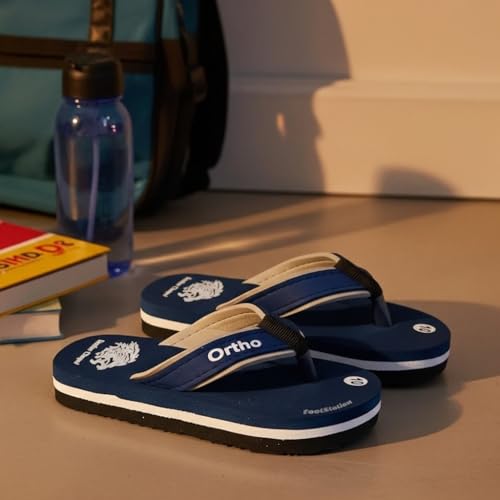 Image of Ortho Comfort Flip Flops, Multi Colour Combination, Comfortable Stylish Casual Boys Slipper | 2-10 Years. (Refer size chart in images)