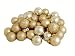 32ct Champagne Shatterproof 4-Finish Christmas Ball Ornaments 3.25" (80mm)