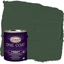 Glidden One Coat 1 gal. Pine Forest/Green Flat Exterior Paint with Primer