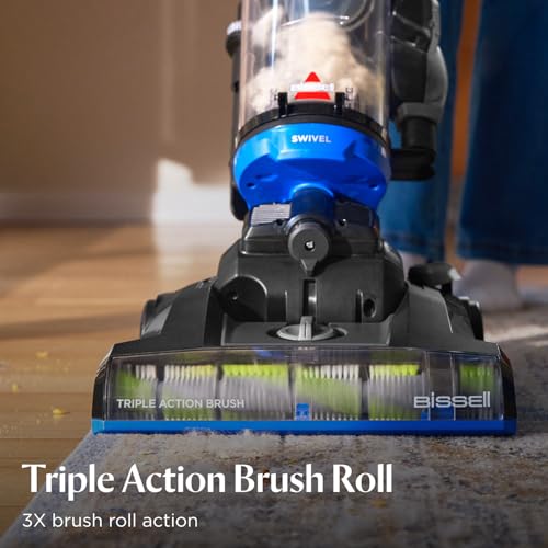 Image of Bissell CleanView Swivel Vacuum with Triple Action Brush Roll, Swivel Steering, Extension Wand, Easy-Empty Dirt Tank, Multi-Cyclonic Suction System
