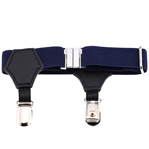 Gonee 1 par de calcetines para hombre Liguero de cinturón Liguero antideslizante Clips de boca de pato Correa Arnés de pantorrilla para mujer