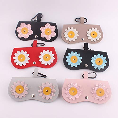 Glasses Case Portable Fashion Glasses Case Clip Bag Cute Heart Personality Sun Flower Daisy Sunglass