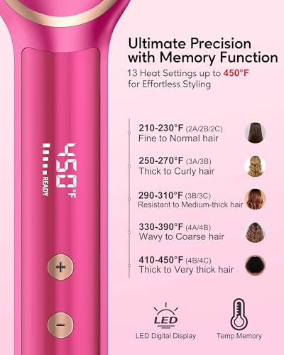 Cepillo alisador de pelo Terviiix color rosa miniatura 6