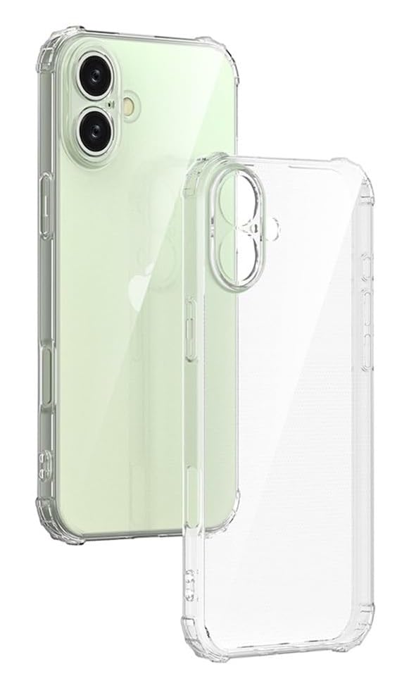 Glasgow Back Cover Case Flexible for [ Apple iPhone 16 Plus ] (Silicone | Bumper TPU) - Transparent