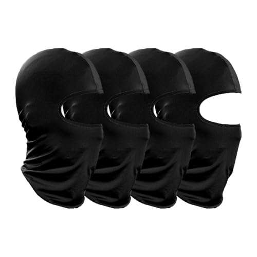 4-Pack Balaclava Outdoor Bike Riding Headgear Motorcycle Face Mask Ski Hat Head Socks(Black)
