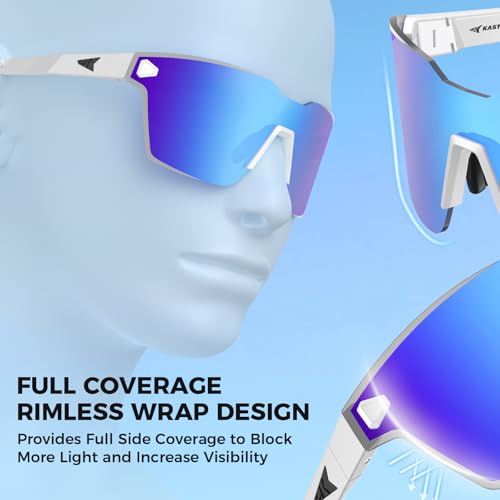 Image of KastKing Tarkio Polarized Fishing Sunglasses, One Piece PC Lens Rimless