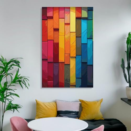 Impression d'art mural sur toile colorée pour salon et bureau moderne