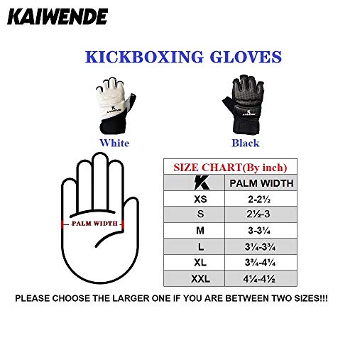 Kaiwende Kickboxing Gloves(Xs,S,M,L,Xl,Xxl)-Also Fit For Training Men,Women,Kids Of Mma,Muay Thai, Martial Arts Taekwondo Sparring Boxing Gloves (White, M) #TOP1