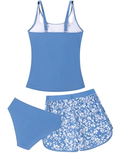 Image of TUONROAD Girls 3pcs Tankini Swimsuit Size 11-16 Bathing Suits for Teens