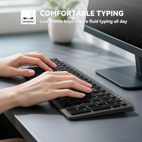 TECKNET Wireless Bluetooth Keyboard Rechargeable TK-KB041 の商品画像 4