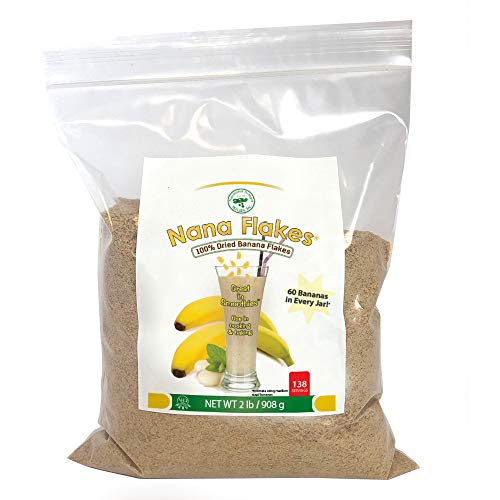 Nutritional Designs Nana Flakes 100% Pure Banana Flakes Medical Food Powder - Decrease Fat Intake & Natural Remedy for Diarrhea & Heart Burn - Great Source of Protein & Fiber (2 Pounds)