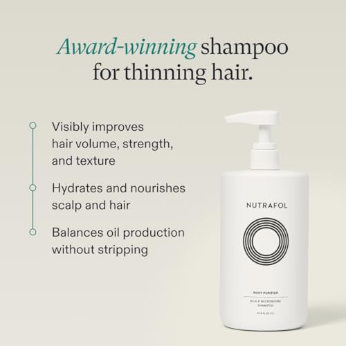 Nutrafol Shampoo, Cleanse and Hydrate Hair and Scalp, Improves Hair Volume, Strength and Texture, Physician-formulated for Thinning Hair, Color Safe, Sulfate Free (1L (Lasts 4x Longer))