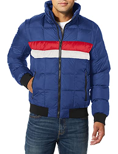 Tommy Hilfiger Men's Quilted Bomber Hoody Color Block