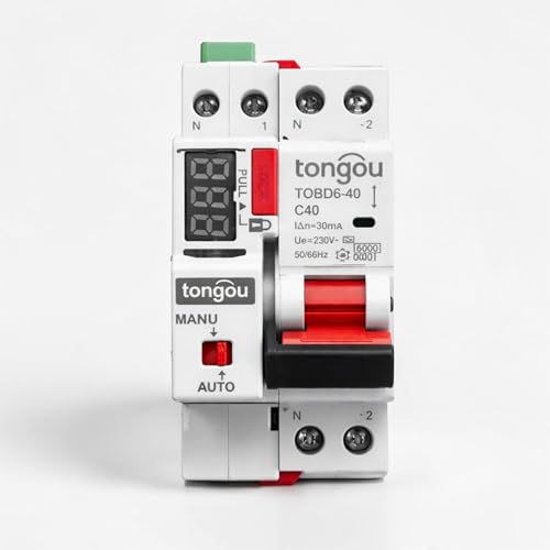 Diferencial auto rearmable Clase A 40A, superinmunizado -RCBO diferencial con magnetotérmico incorporado con reconexión automática 40A 30mA 6Ka Rearmable carril Din (LED)