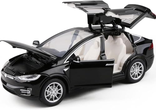Image of Invite Enterprise Exclusive 1:32 Diecast Model Alloy Tesla X Alloy Metal Pull Back With 6 Openable Doors & Sound Light Auto Toy Car For Kids Best Gift Toys For Kids Boys?Colors As Per Stock?