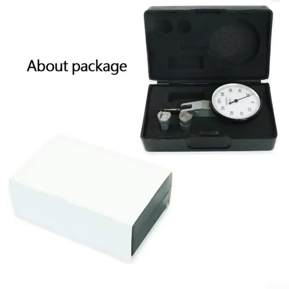 Palanca para calibre que proporciona un rango de 0 a 0,2 mm y precisión de 0,002 mm con 40 mm de diámetro, adecuada para uso mecánico