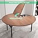 zzpdnjt Wood Foldable Table, Space Saving Folding Round Table Top, 1.6cm Thick, Indoor Outdoor Folding Circle Table, with Metal Hardware(Walnut,75