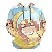 BEUSS Moon Star Baby Lion Felpe Felpa con Cappuccio Atletiche 3D Stampare Hoodie Sweatshirt per Ragazze Ragazzi Uomini (Tessuto Sanitario)