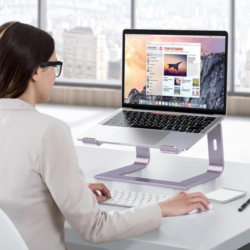 Image of OMOTON Laptop Stand, Detachable Mount for MacBook Air /Pro Dell HP Purple
