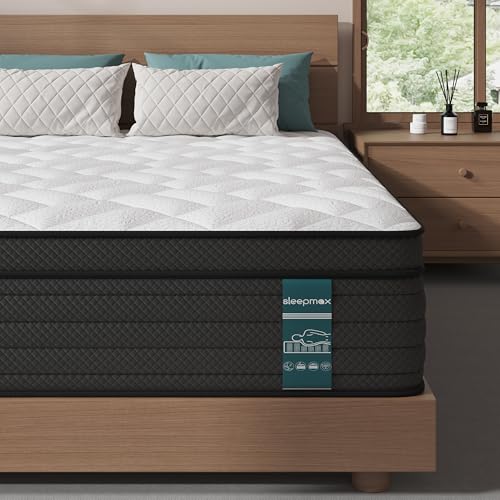 Sleepmax Extra Firm Queen Mattress 12" Hybrid Bed in a Box