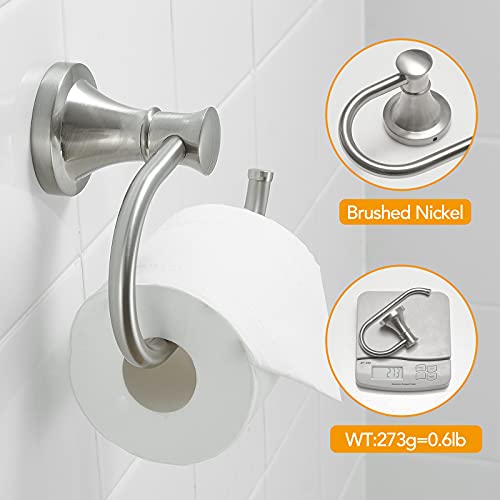Besy Brushed Nickel Toilet Tissue Paper Holder Brushed Nickel Bathroom Accessories Toilet Roll Paper Hanger, Wall Mounted, Rustproof #TOP1