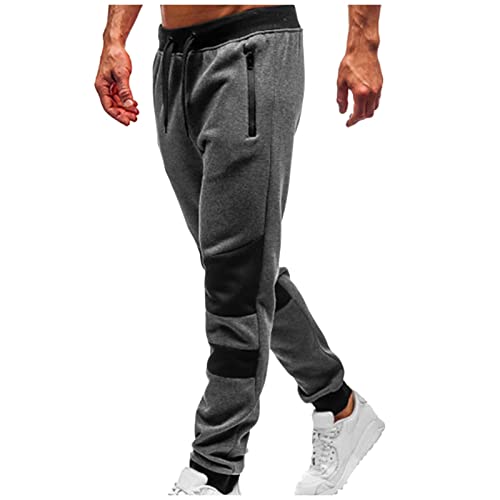 Hatop Mens Zip Pocket Workout Pants Gym Joggers Sweatpants Men Casual Athletic Pants Dark Gray, XX-Large