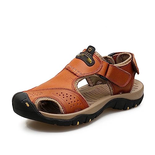 Men's Outdoor Sandals Hiking Travel Beach Casual Shoes for Men Leather Sandals