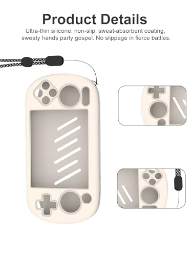 Coque silicone RG40XX H blanche - Protection console rétro durable - 2