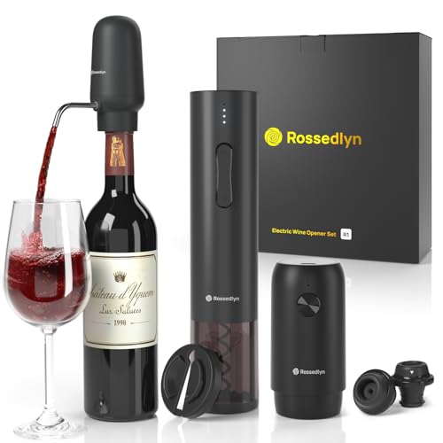 Rechargeable Electric Wine Opener Gift Set - Aerator, Bottle Open...