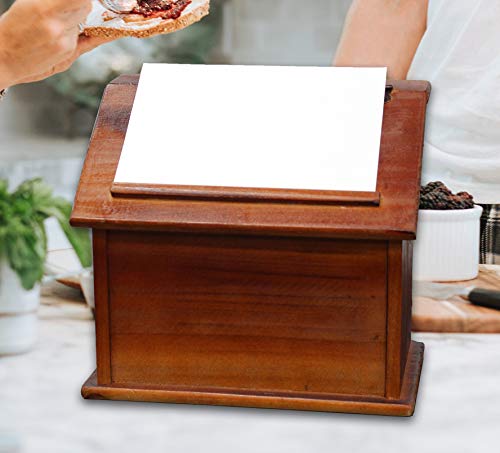 Vintiquewise(TM) Old Style Wooden Podium Recipe Box - Thumbnail 5