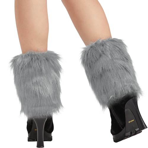 Image of Nanxson Womens Fur Leg Warmer Winter Short Boot Cuffs Covers Sleeves TTW0071